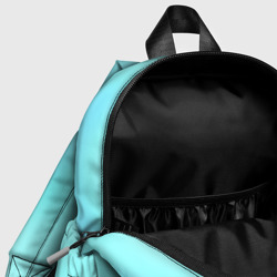 Рюкзак с принтом Красный жук с черными точками для ребенка, вид на модели спереди №4. Цвет основы: белый