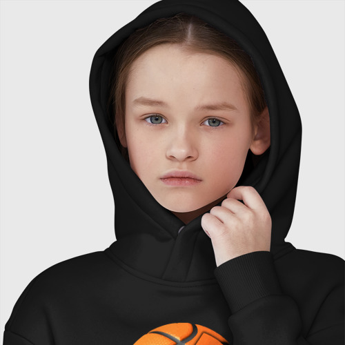 Детское худи Oversize хлопок Wu-Tang basketball, цвет черный - фото 6