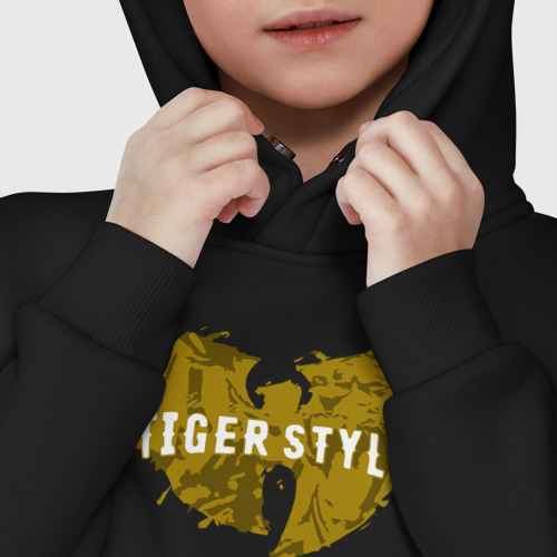 Детское худи Oversize хлопок Tiger style, цвет черный - фото 7