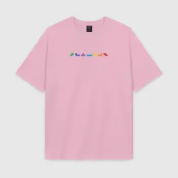 Женская футболка Oversize хлопок texturе Тетрис блокс