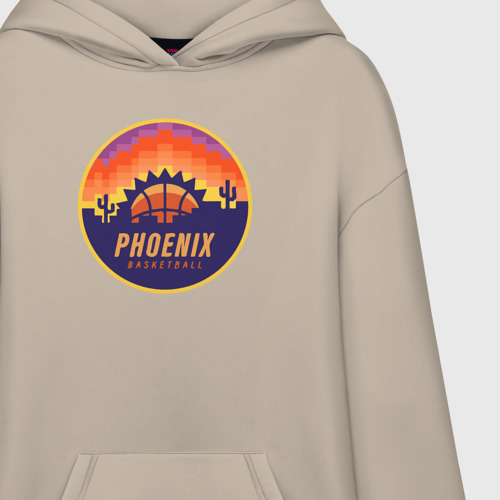 Худи SuperOversize хлопок Phoenix basketball, цвет миндальный - фото 3