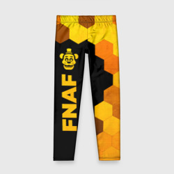 Детские леггинсы 3D FNAF - gold gradient по-вертикали