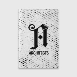 Обложка для паспорта матовая кожа Architects glitch на светлом фоне