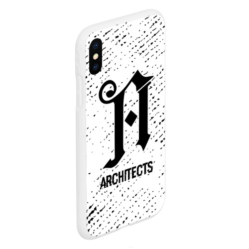 Чехол для iPhone XS Max матовый Architects glitch на светлом фоне - фото 3