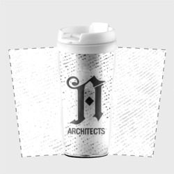 Термокружка-непроливайка Architects glitch на светлом фоне - фото 2
