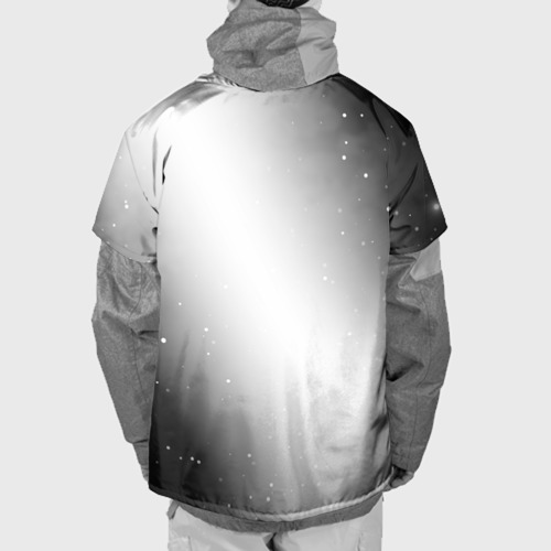 Накидка на куртку 3D Three Days Grace glitch на светлом фоне вертикально, цвет 3D печать - фото 2