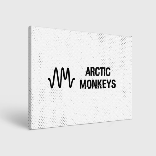 Холст прямоугольный Arctic Monkeys glitch на светлом фоне по-горизонтали, цвет 3D печать