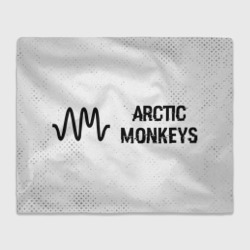 Плед 3D Arctic Monkeys glitch на светлом фоне по-горизонтали