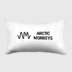 Подушка 3D антистресс Arctic Monkeys glitch на светлом фоне по-горизонтали