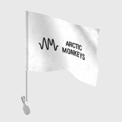 Флаг для автомобиля Arctic Monkeys glitch на светлом фоне по-горизонтали