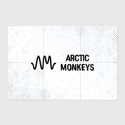 Магнитный плакат 3Х2 Arctic Monkeys glitch на светлом фоне по-горизонтали