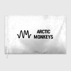 Флаг 3D Arctic Monkeys glitch на светлом фоне по-горизонтали