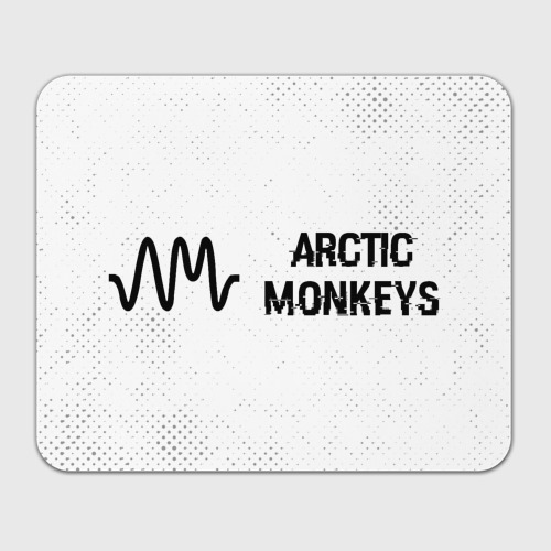 Прямоугольный коврик для мышки Arctic Monkeys glitch на светлом фоне по-горизонтали