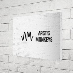 Холст прямоугольный Arctic Monkeys glitch на светлом фоне по-горизонтали - фото 2