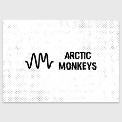 Поздравительная открытка Arctic Monkeys glitch на светлом фоне по-горизонтали