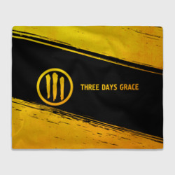 Плед 3D Three Days Grace - gold gradient по-горизонтали