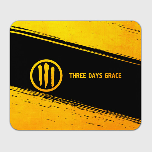 Прямоугольный коврик для мышки Three Days Grace - gold gradient по-горизонтали