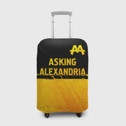 Чехол для чемодана 3D Asking Alexandria - gold gradient посередине