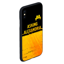 Чехол для iPhone XS Max матовый Asking Alexandria - gold gradient посередине - фото 2