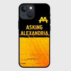 Чехол для iPhone 13 mini Asking Alexandria - gold gradient посередине