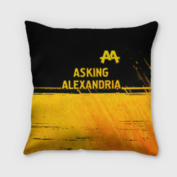 Подушка 3D Asking Alexandria - gold gradient посередине