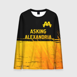 Мужской лонгслив 3D Asking Alexandria - gold gradient посередине