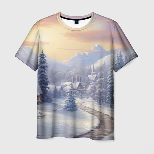 Мужская футболка 3D Морозное утро  с ароматом хвои, цвет 3D печать