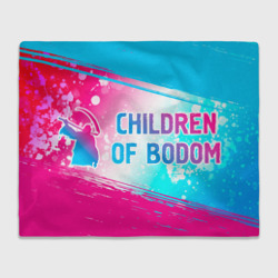 Плед 3D Children of Bodom neon gradient style по-горизонтали