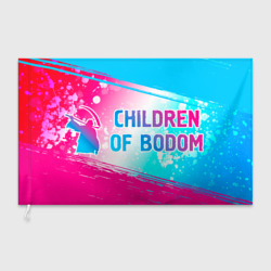 Флаг 3D Children of Bodom neon gradient style по-горизонтали