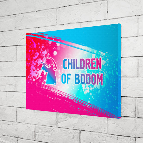 Холст прямоугольный Children of Bodom neon gradient style по-горизонтали, цвет 3D печать - фото 3