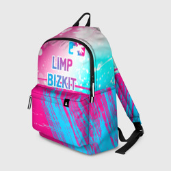 Рюкзак 3D Limp Bizkit neon gradient style посередине