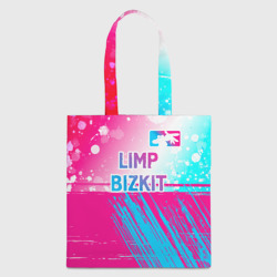 Шоппер 3D Limp Bizkit neon gradient style посередине