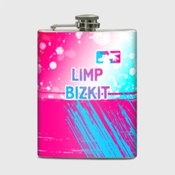 Фляга Limp Bizkit neon gradient style посередине