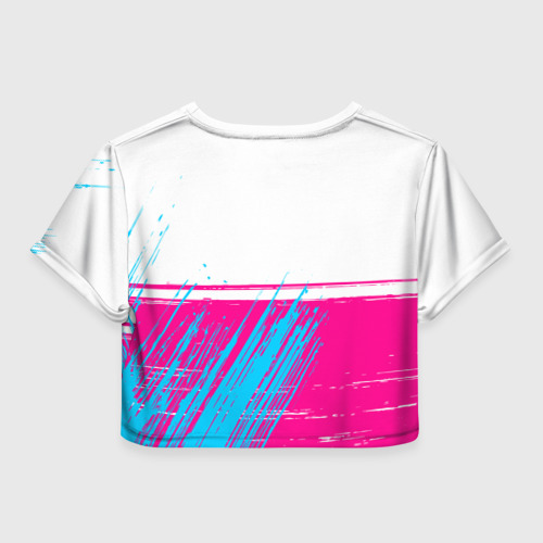 Женская футболка Crop-top 3D Imagine Dragons neon gradient style посередине, цвет 3D печать - фото 2