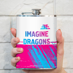 Фляга Imagine Dragons neon gradient style посередине - фото 2