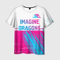 Imagine Dragons neon gradient style посередине – Мужская футболка 3D с принтом купить со скидкой в -26%