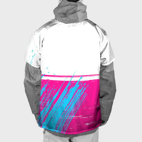 Накидка на куртку 3D Imagine Dragons neon gradient style посередине, цвет 3D печать - фото 2