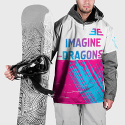 Накидка на куртку 3D Imagine Dragons neon gradient style посередине
