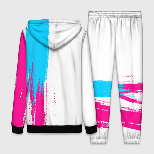 Женский костюм 3D Asking Alexandria neon gradient style по-вертикали, цвет черный - фото 2