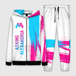 Женский костюм 3D Asking Alexandria neon gradient style по-вертикали