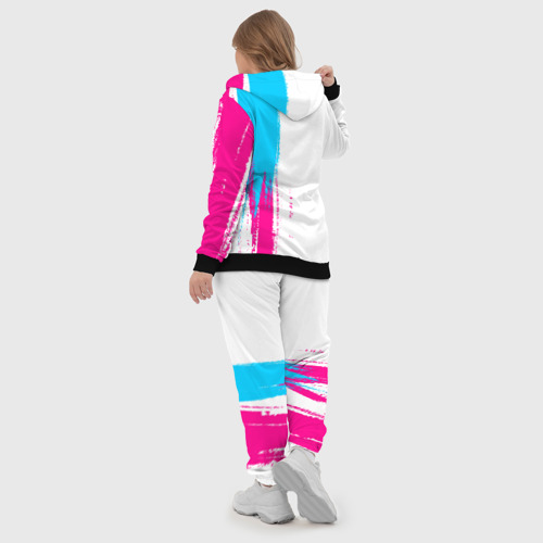 Женский костюм 3D Asking Alexandria neon gradient style по-вертикали, цвет черный - фото 6