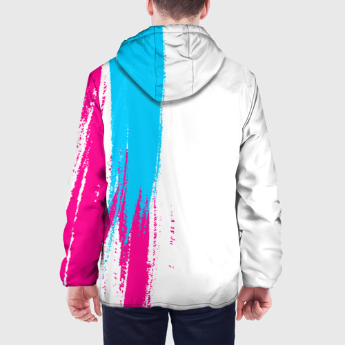 Мужская куртка 3D Asking Alexandria neon gradient style по-вертикали, цвет 3D печать - фото 5