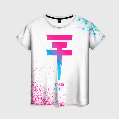 Женская футболка 3D Tokio Hotel neon gradient style, цвет 3D печать