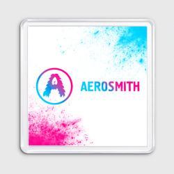 Магнит 55*55 Aerosmith neon gradient style по-горизонтали