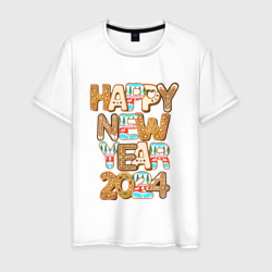 Мужская футболка хлопок С новым годом 2024!