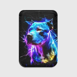 Картхолдер Magsafe магнитный Стаффордширский терьер неоновый