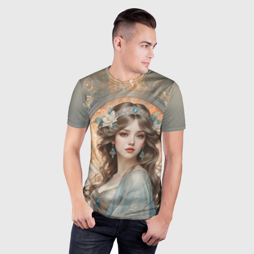 Мужская футболка 3D Slim Божественная красавица , цвет 3D печать - фото 3