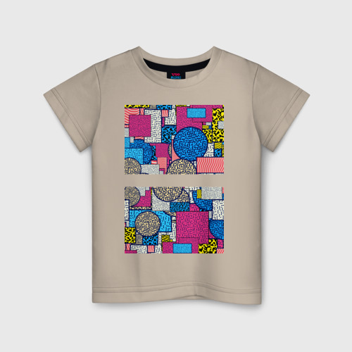 Детская футболка хлопок Модерн, цвет миндальный