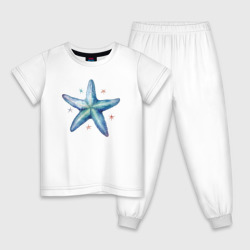 Детская пижама хлопок Акварельная морская звезда
