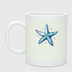 Кружка керамическая Акварельная морская звезда